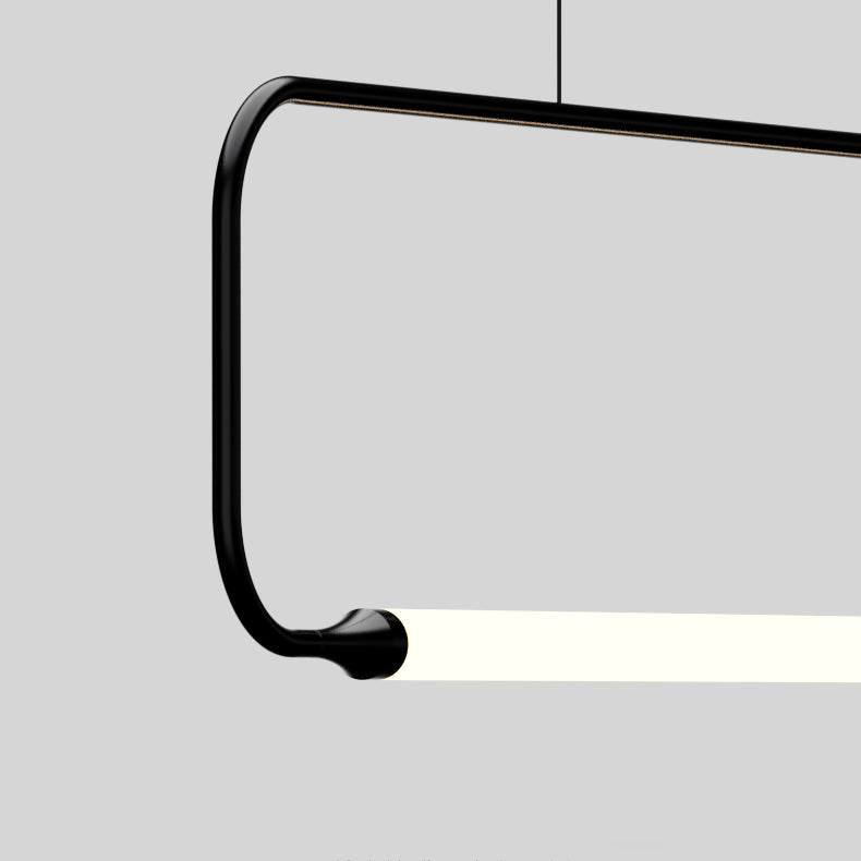 Moderner Stil Rechteck hängen Anhänger Leuchtmetall 1 Licht Anhängerleuchte