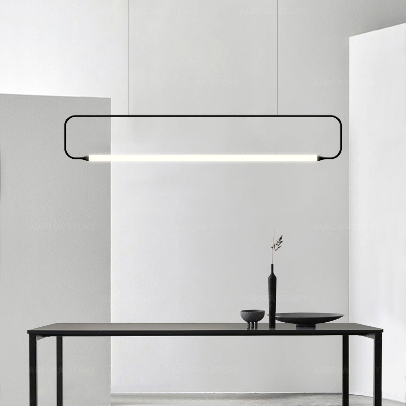 Moderner Stil Rechteck hängen Anhänger Leuchtmetall 1 Licht Anhängerleuchte