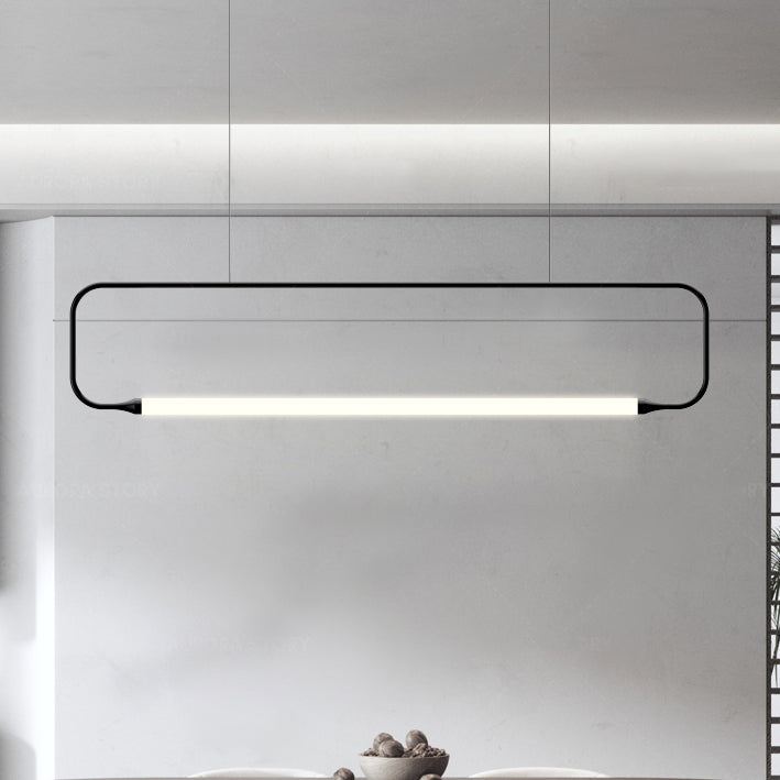 Moderner Stil Rechteck hängen Anhänger Leuchtmetall 1 Licht Anhängerleuchte