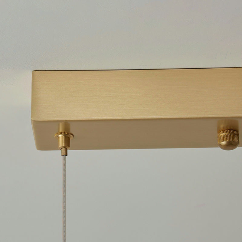 Luci a ciondolo a 2 luci contemporanee Luci a sospensione lineari in metallo per l'isola della cucina