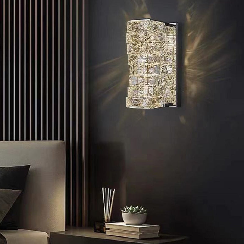 Sombra única de la pared de cristal de sombra estilo moderno de 1 luz de montaje de pared lámpara