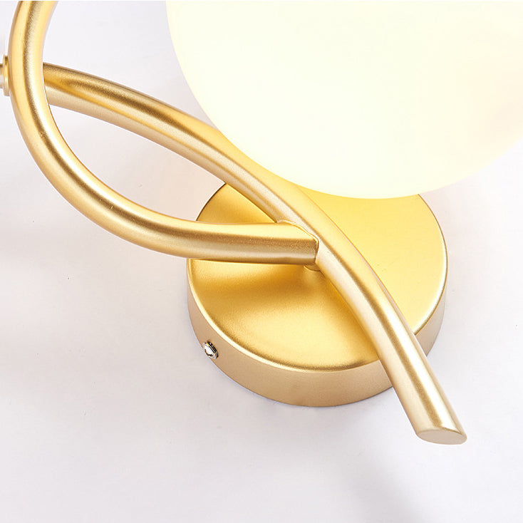 Ball Shade Glass Wall Sconce Modern Style 2 Lights Wall Mount Light Fixture