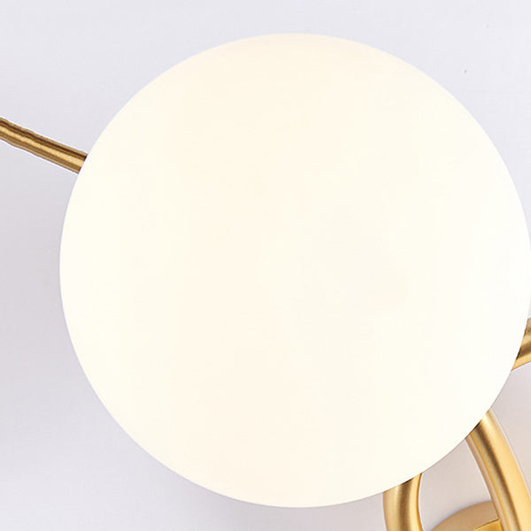 Ball Shade Glass Wall Sconce Modern Style 2 Lights Wall Mount Light Fixture