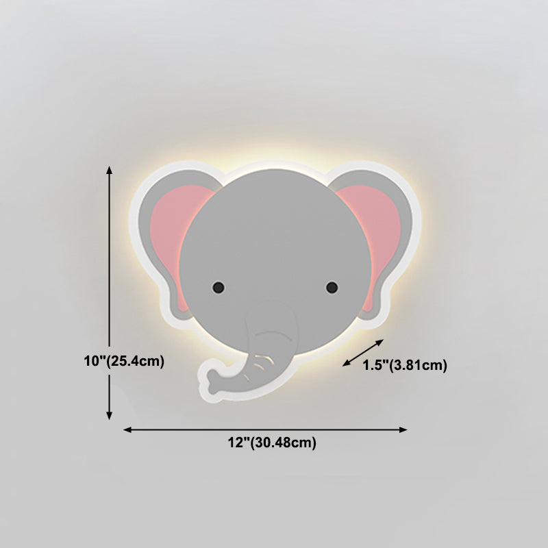 Creative Animals Wall Light Modern Colorful LED Wall Light Fixture for Bedroom