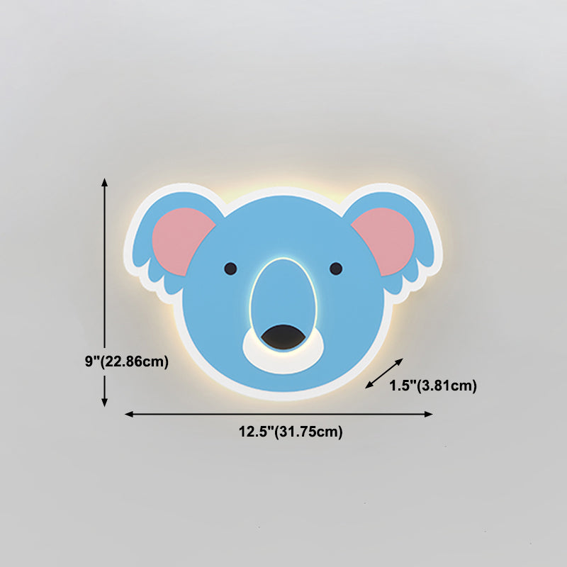 Creative Animals Wall Light Modern Colorful LED Wall Light Fixture for Bedroom