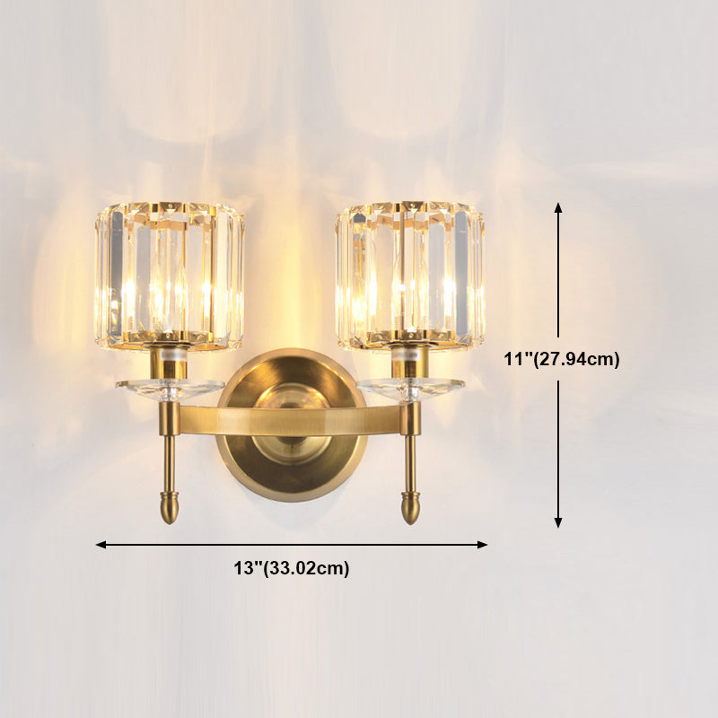 Luz de pared de estilo moderno Diclas de pared de sombra de cristal creativa para dormitorio para dormitorio