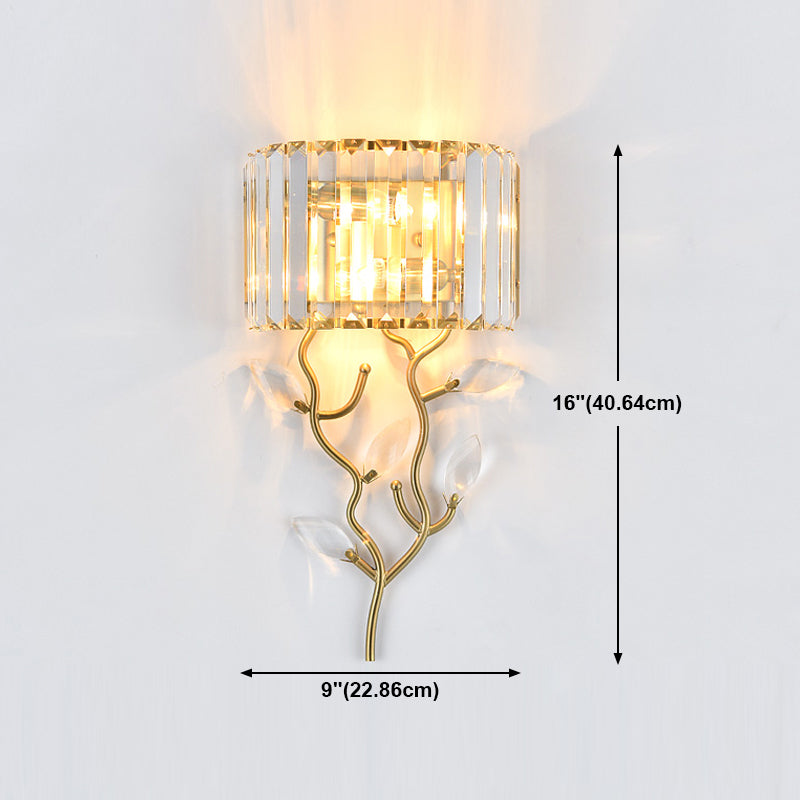 Luz de pared de estilo moderno Diclas de pared de sombra de cristal creativa para dormitorio para dormitorio