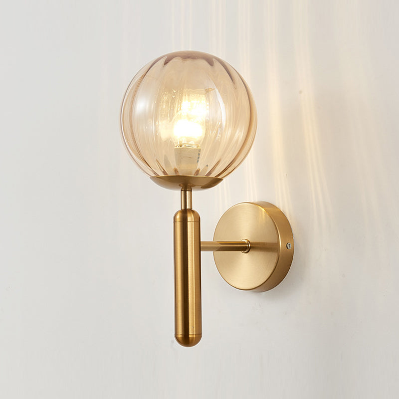 Kugelförmige Glaswandlampenvorrichtung moderne 1 Glühbirnen -Flur -Wandleuchten