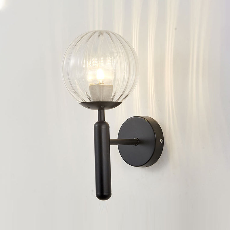 Kugelförmige Glaswandlampenvorrichtung moderne 1 Glühbirnen -Flur -Wandleuchten