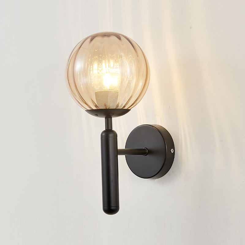 Kugelförmige Glaswandlampenvorrichtung moderne 1 Glühbirnen -Flur -Wandleuchten