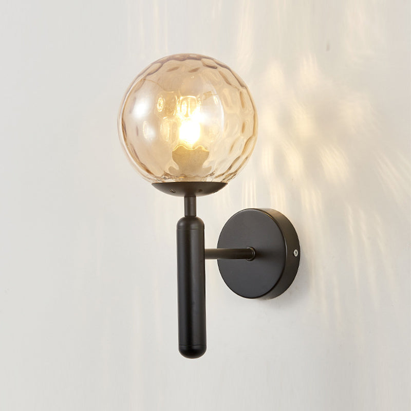 Kugelförmige Glaswandlampenvorrichtung moderne 1 Glühbirnen -Flur -Wandleuchten