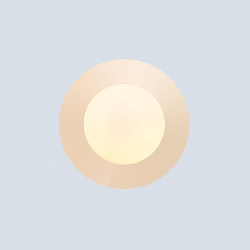 Nordic Style Wall Sconce White Glass Globe Wall Mounted Light for Living Room