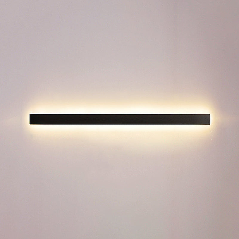 Metall lineare Formwandlicht moderne 1 leichte Wandmontageleuchte in Schwarz