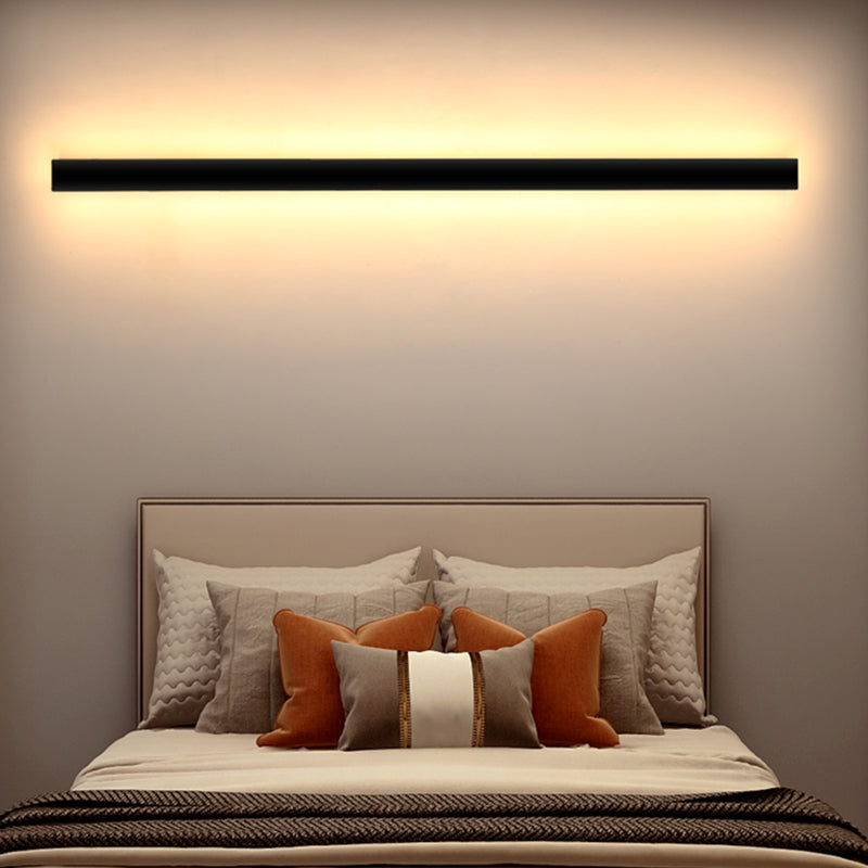 Metall lineare Formwandlicht moderne 1 leichte Wandmontageleuchte in Schwarz