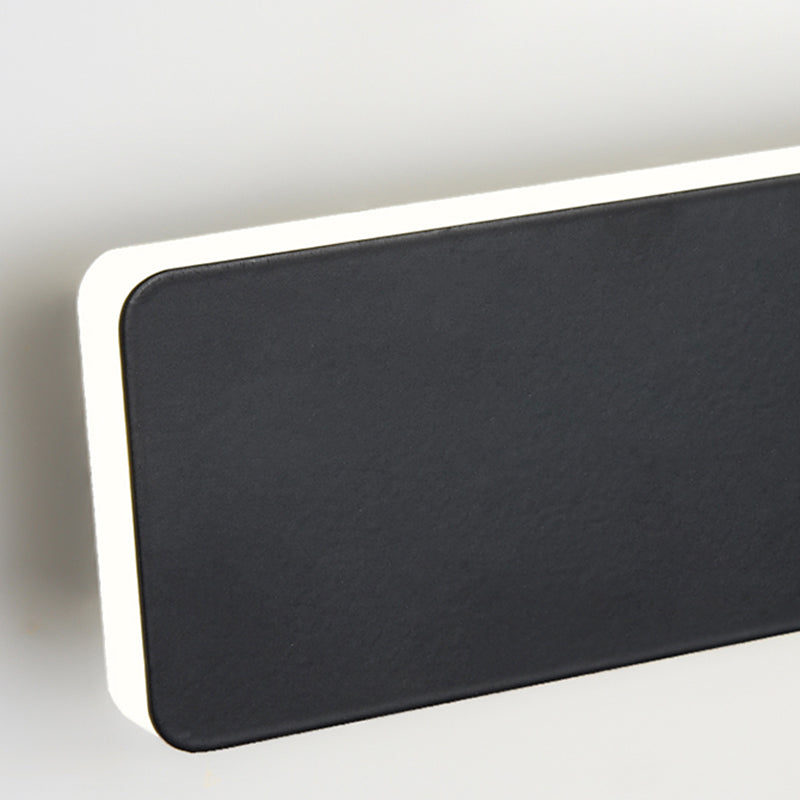 Metall lineare Formwandlicht moderne 1 leichte Wandmontageleuchte in Schwarz