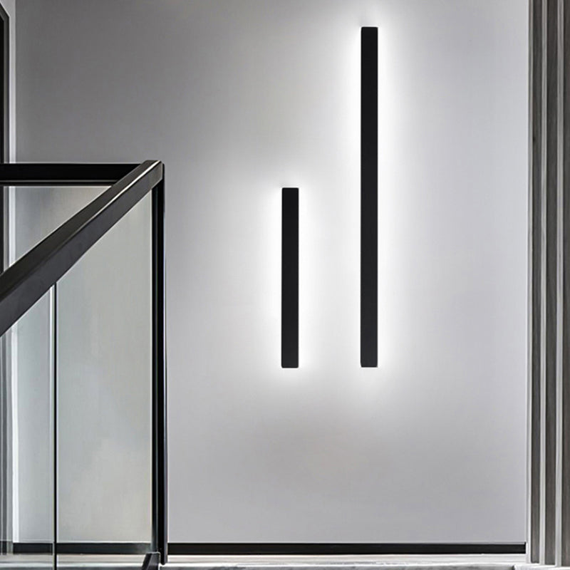 Metall lineare Formwandlicht moderne 1 leichte Wandmontageleuchte in Schwarz