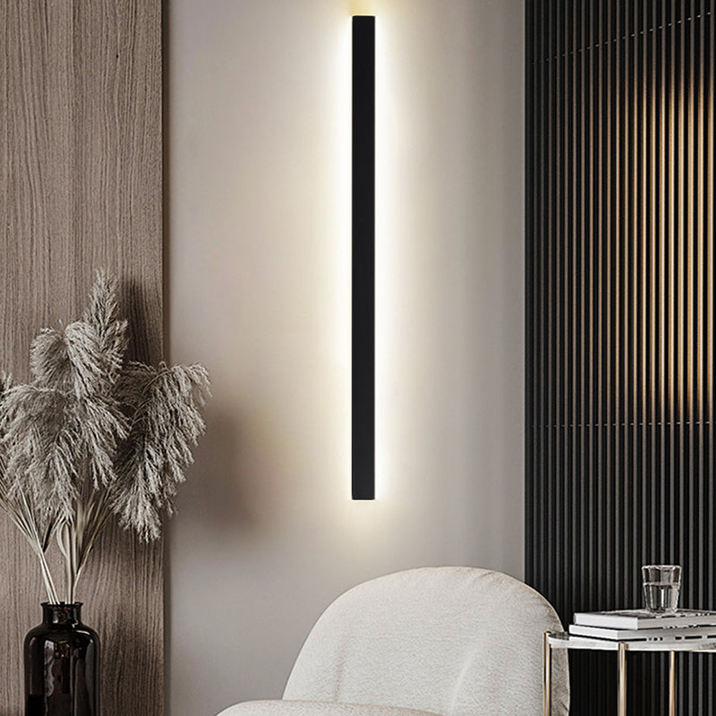 Metall lineare Formwandlicht moderne 1 leichte Wandmontageleuchte in Schwarz