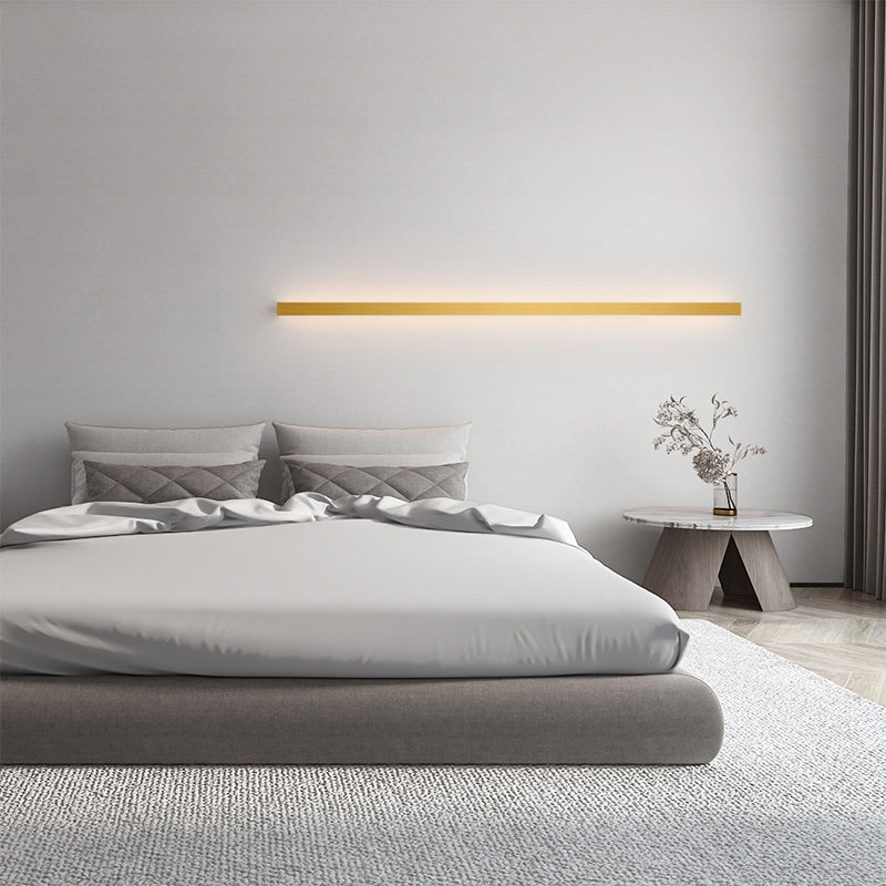 Luz de pared de forma lineal de metal Modern 1 Luz de la pared de luz montada en la pared