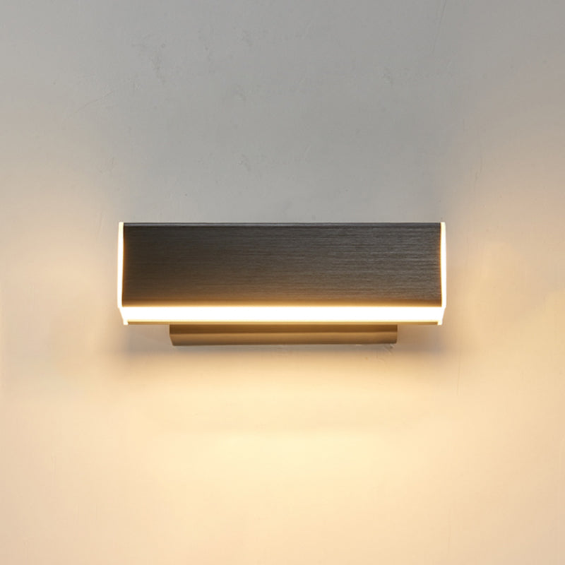 Square Shape Metal Wall Light Modern 1-Light Wall Mounted Light Fixture