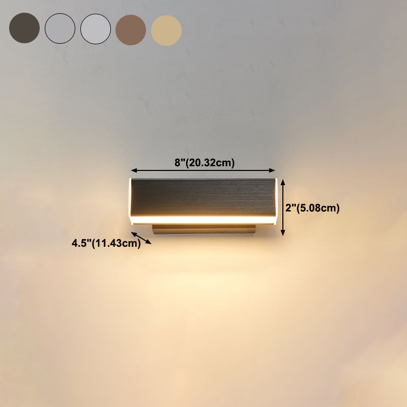 Square Shape Metal Wall Light Modern 1-Light Wall Mounted Light Fixture