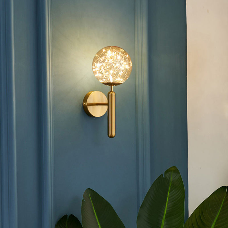 Forma de la bola de vidrio Luz de pared Moder Modern de 1 luz Luz de la pared de la pared de la pared