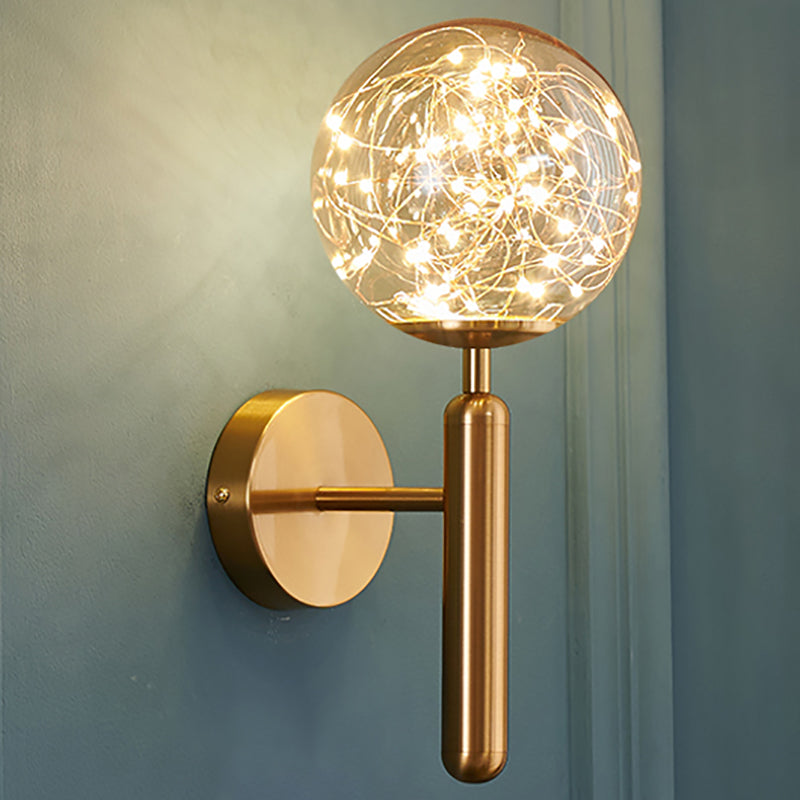 Forma de la bola de vidrio Luz de pared Moder Modern de 1 luz Luz de la pared de la pared de la pared
