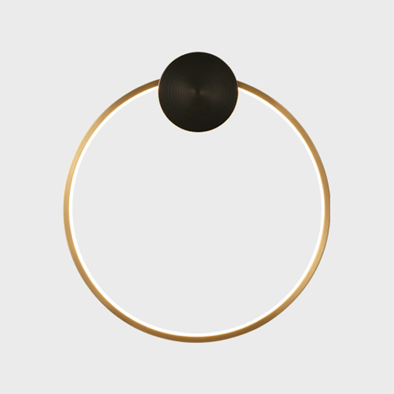 Metal Round Shape Wall Light Modern Style 1 Light Wall Mounted Light Fixtures