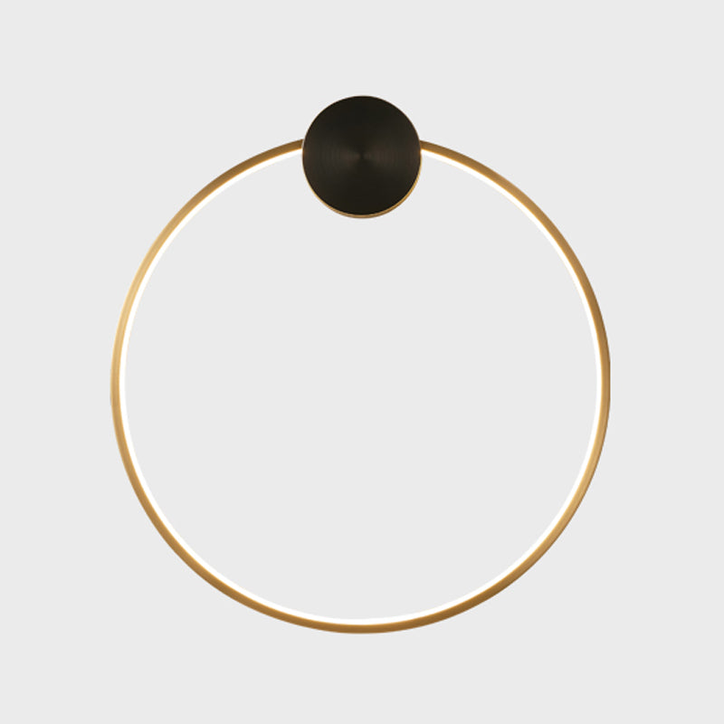 Metal Round Shape Wall Light Modern Style 1 Light Wall Mounted Light Fixtures