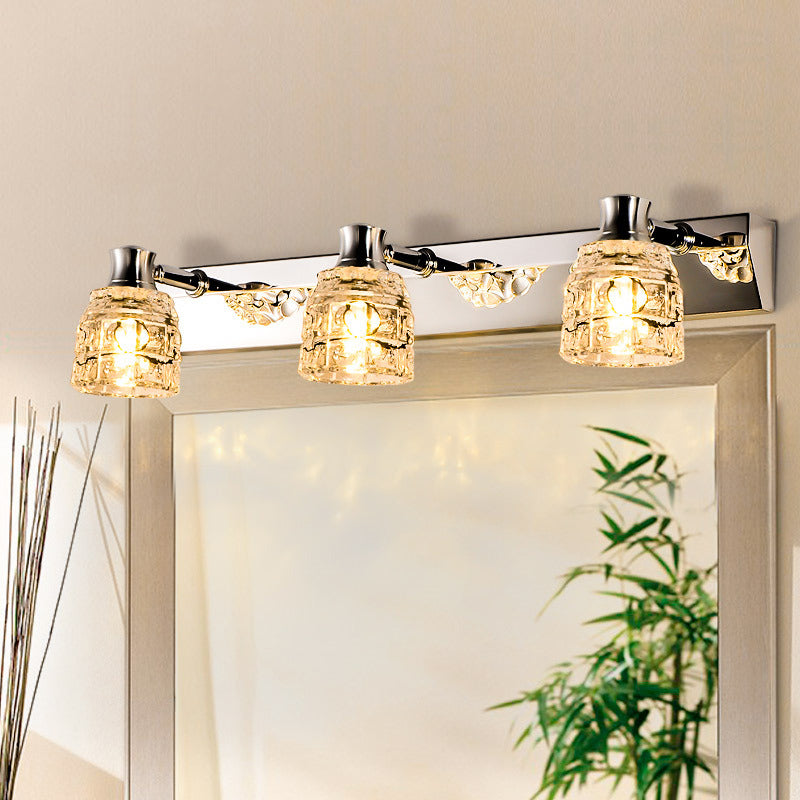 Multi Lights Geometric Vanity Wall Lights Modern Style Crystal Vanity Wall Sconce