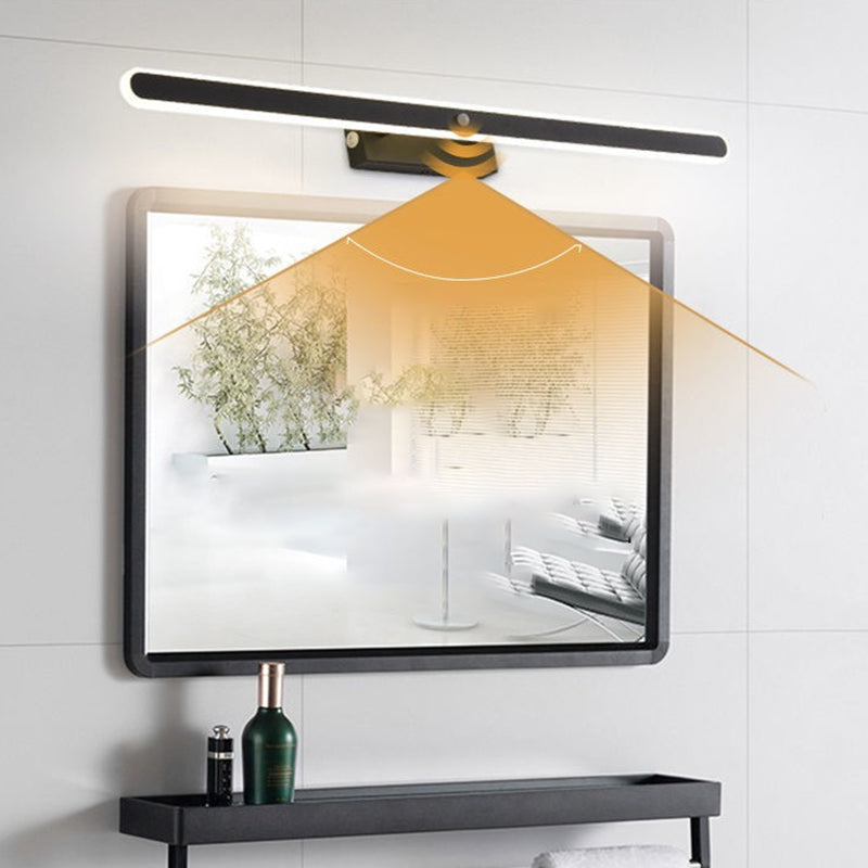 Modern Style Rectangular Vanity Wall Lights Metal 1 Light Vanity Mirror Lights