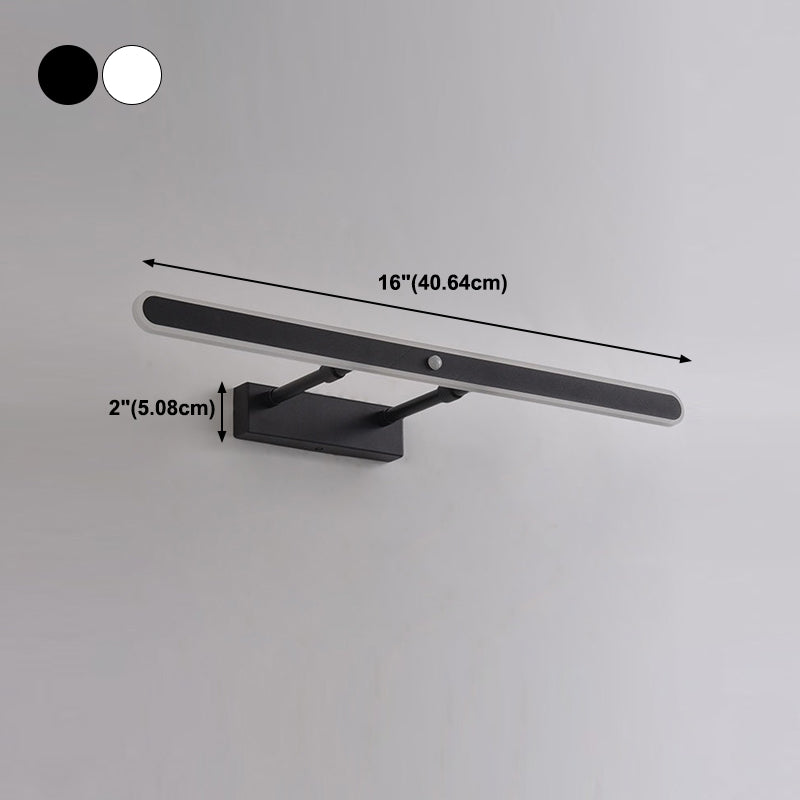 Modern Style Rectangular Vanity Wall Lights Metal 1 Light Vanity Mirror Lights