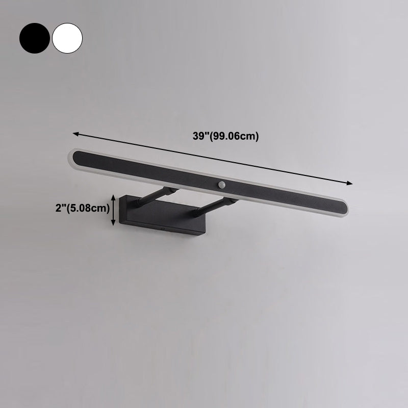 Modern Style Rectangular Vanity Wall Lights Metal 1 Light Vanity Mirror Lights