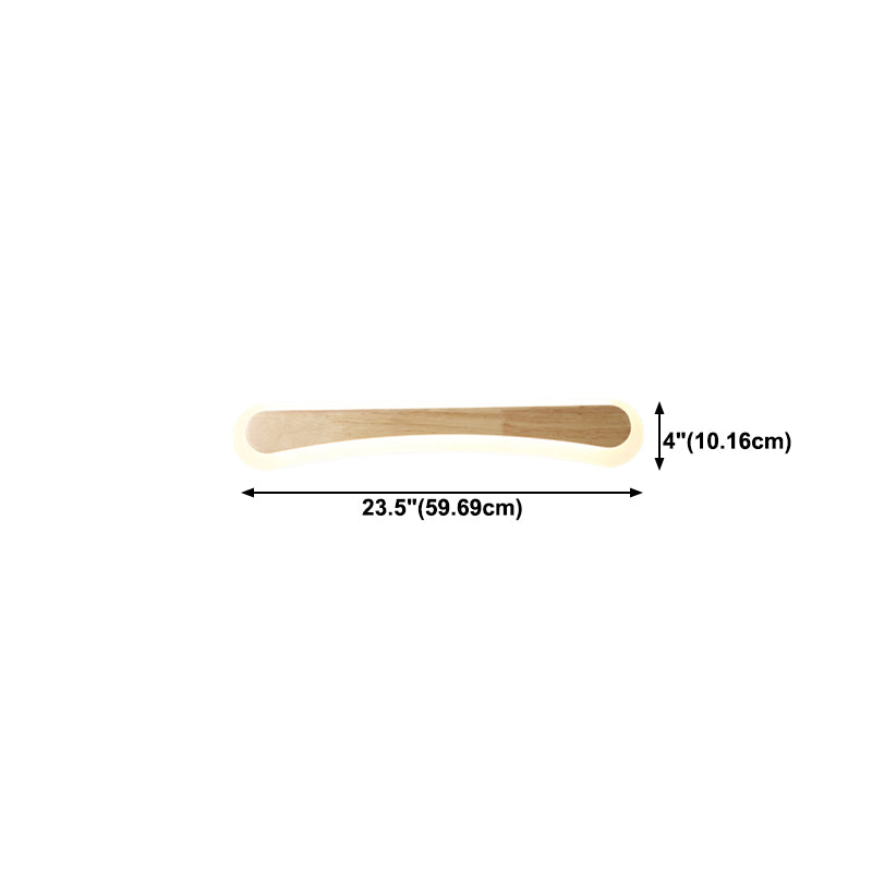 1 Light Linear Vanity Wall Lights Modern Style Wood Vanity Wall Sconce
