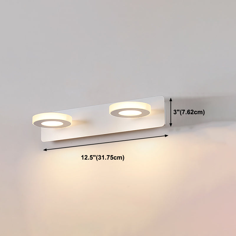 Postmodern Metal Vanity Light Strip White Multi Lights Mperror Light per il bagno