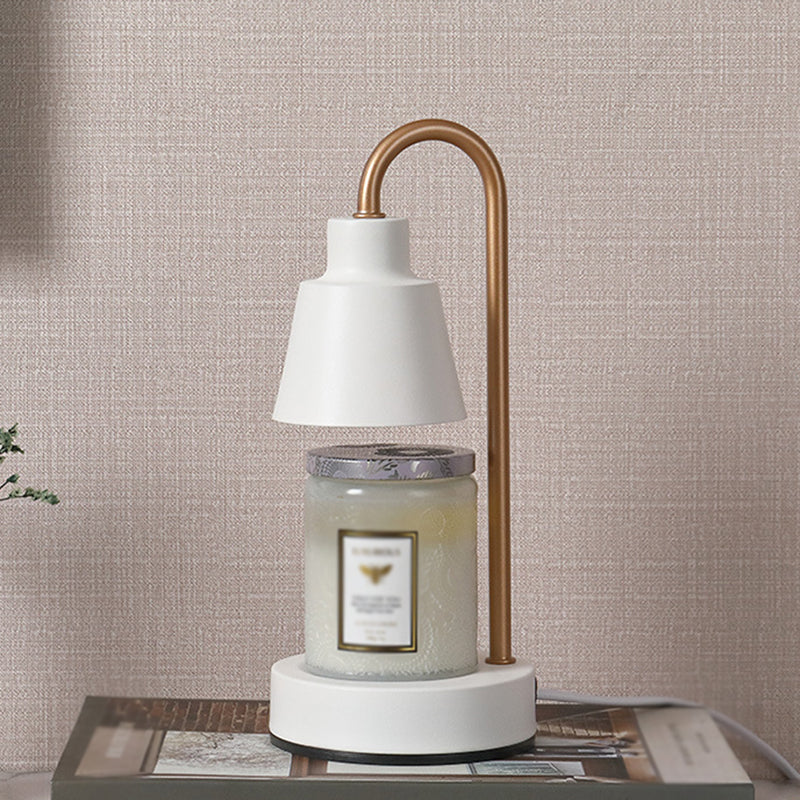 Lampe de table en métal nordique simple aromathérapie fondant la lampe de bureau de cire pour chambre à coucher
