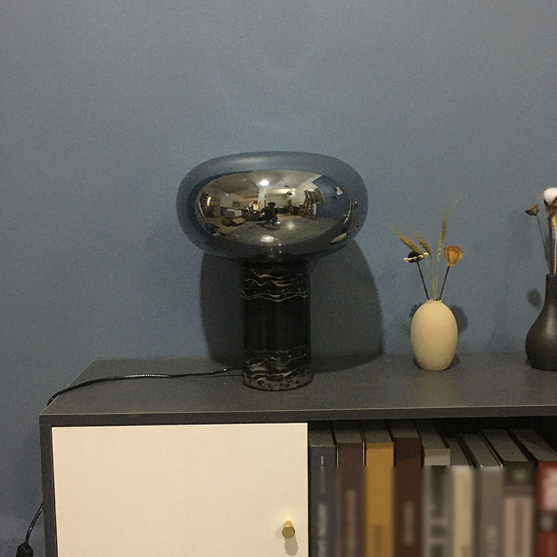 1 lampe de table de nuit géométrique légère lampe de table en verre de style moderne