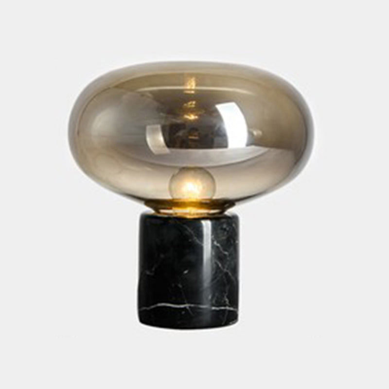 1 lampe de table de nuit géométrique légère lampe de table en verre de style moderne
