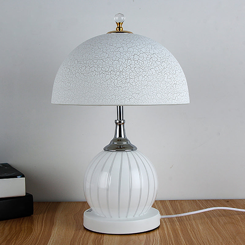 Lampes de table de nuit en dôme en verre de style moderne 1 lampe de table légère
