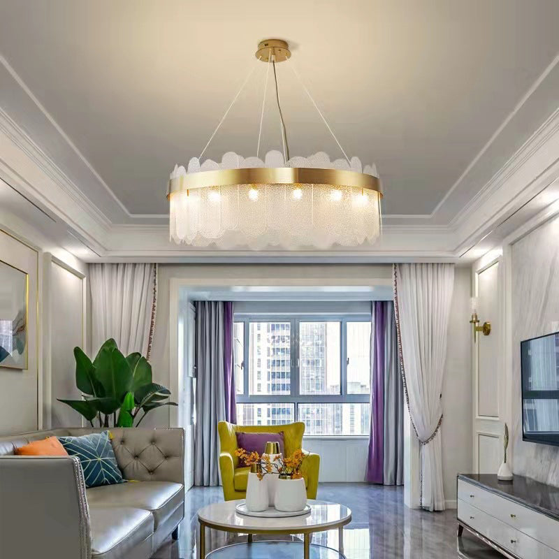 Anneau de forme de plafond lustre moderniste style suspension de suspension pour le salon