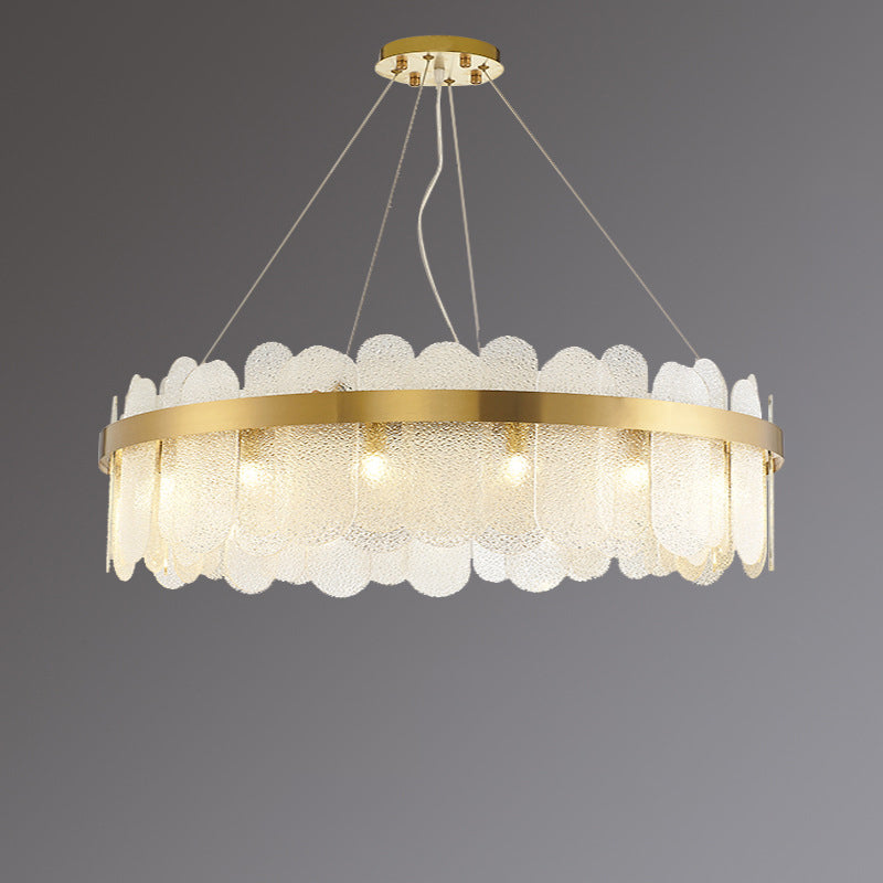 Ringform Decke Kronleuchter Modernist Style Glassuspension Licht für Wohnzimmer