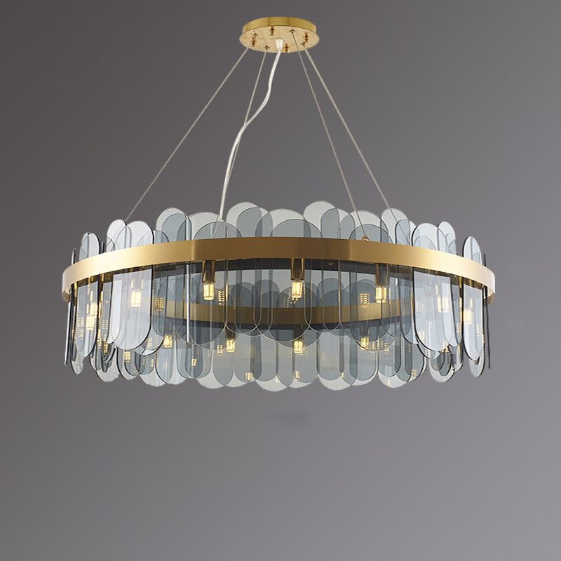 Ringform Decke Kronleuchter Modernist Style Glassuspension Licht für Wohnzimmer