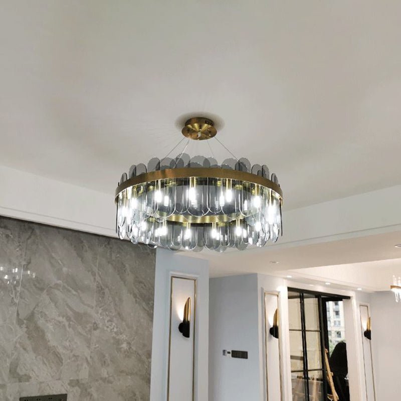 Ringform Decke Kronleuchter Modernist Style Glassuspension Licht für Wohnzimmer