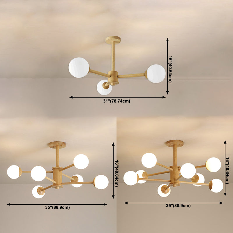 Lustres de pendentif en forme sphérique