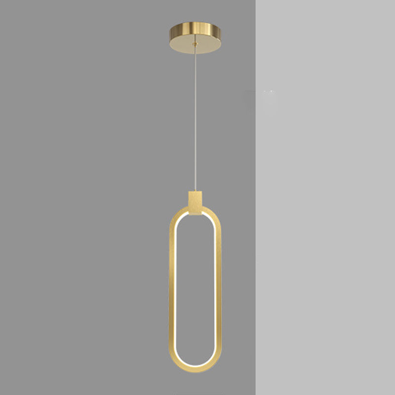 Kupfer zeitgenössische hängende Anhänger linearer Drop -Anhänger für Wohnzimmer