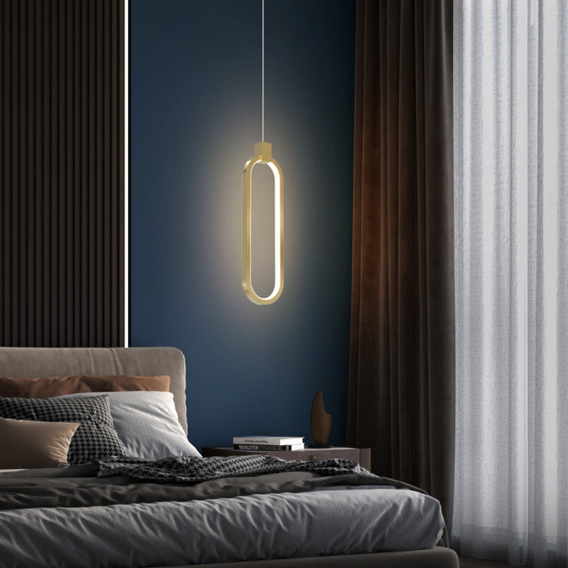 Kupfer zeitgenössische hängende Anhänger linearer Drop -Anhänger für Wohnzimmer