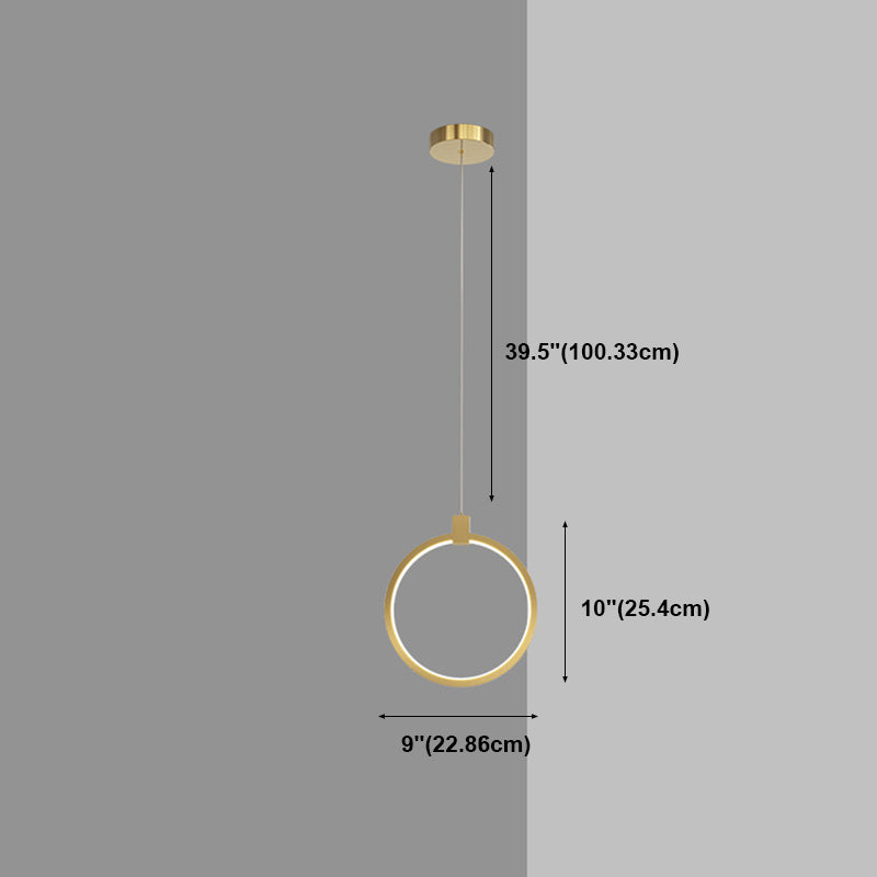 Kupfer zeitgenössische hängende Anhänger linearer Drop -Anhänger für Wohnzimmer
