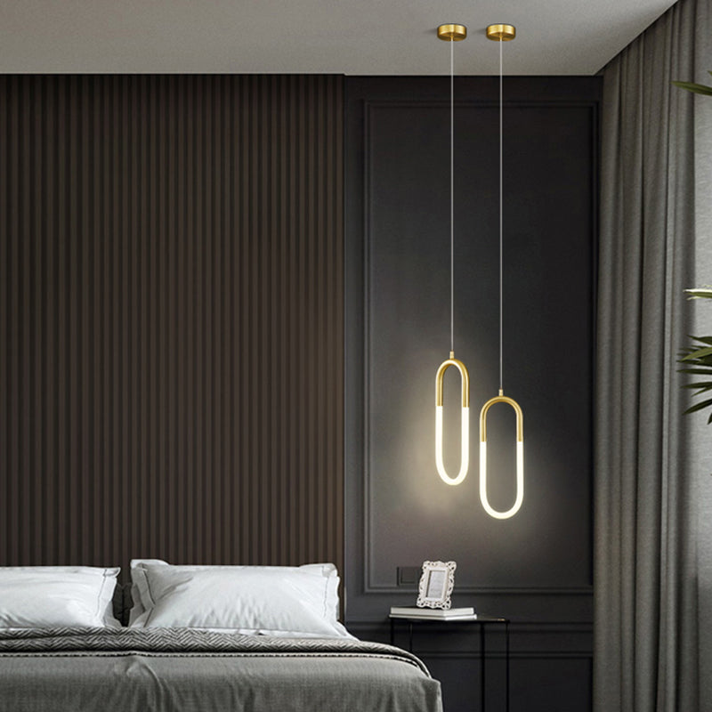 Zeitgenössischer Stil linearer Formpendelleuchten Metallhängelampen