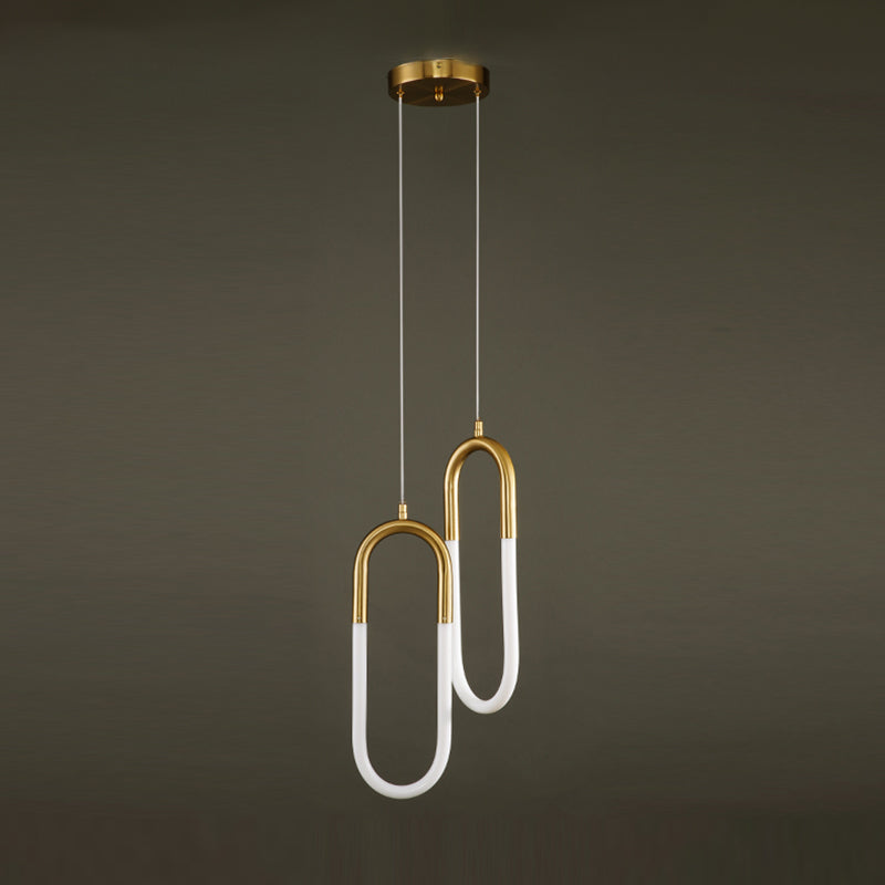 Zeitgenössischer Stil linearer Formpendelleuchten Metallhängelampen