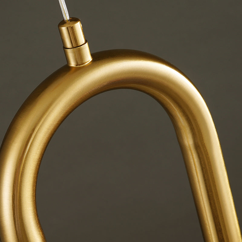 Zeitgenössischer Stil linearer Formpendelleuchten Metallhängelampen