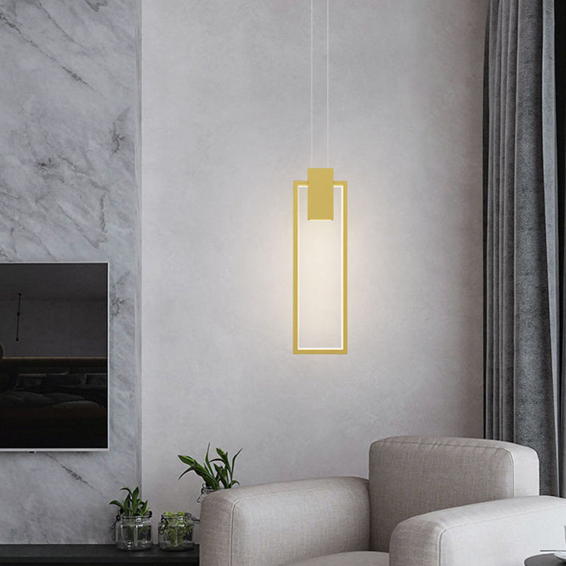 Zeitgenössischer Stil Rechteck Form Pendelleuchten Metallhängelampen